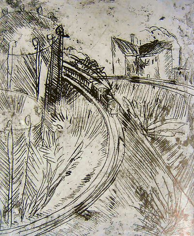 Gasometer in Schöneberg by Ernst Ludwig Kirchner